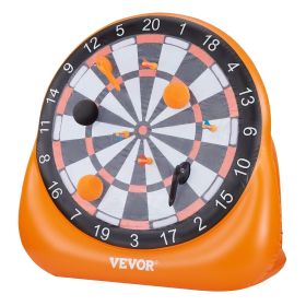 Inflatable Soccer Dart Board, over 6 ft High Giant Soccer Dart Board with 4 Kick Balls 6 Darts 6 Axe & Air Pump, 3-Min Setup